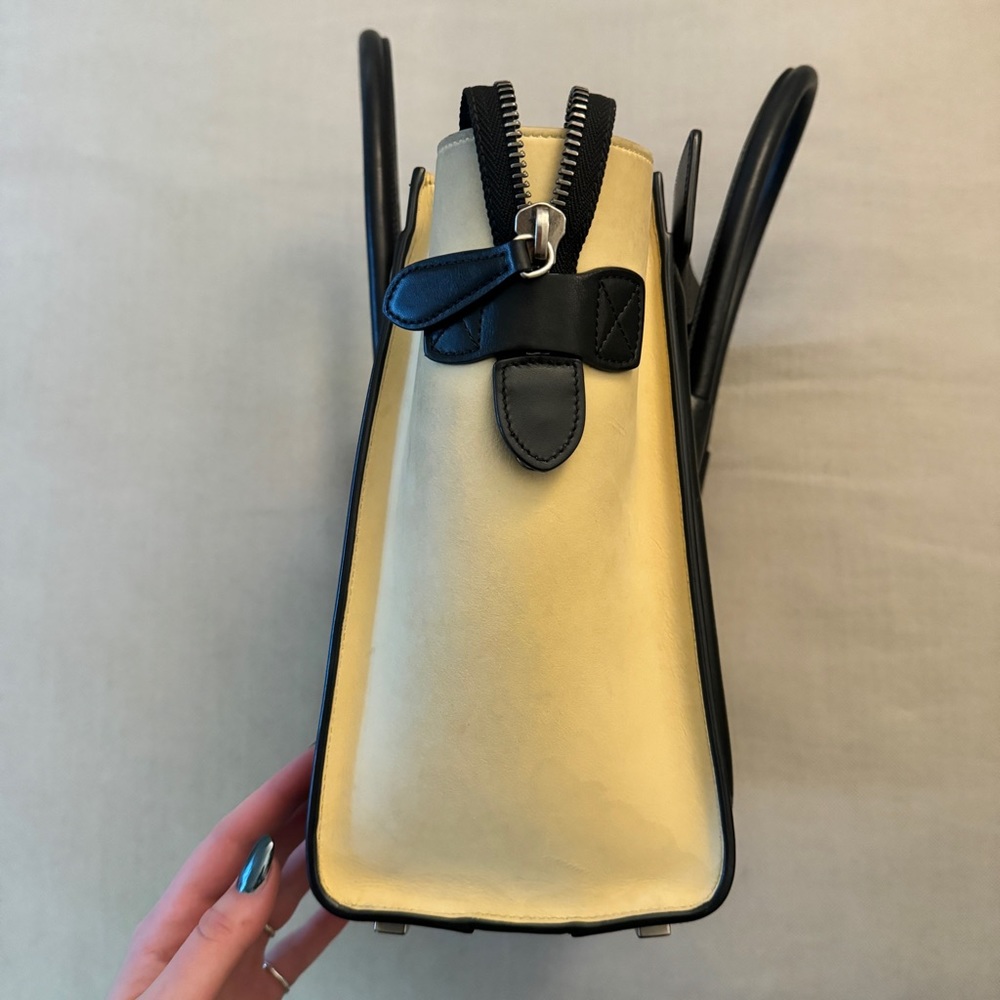 💛CELINE💛Tricolor Leather Micro Luggage Tote Bag - Picture 3 of 14
